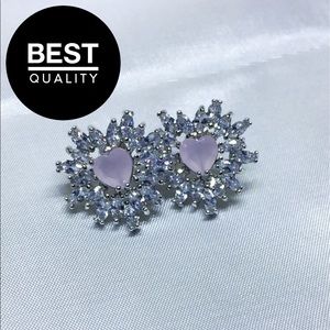 Diamond Sterling Silver Earrings
